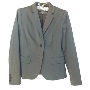 Banana Republic khaki/gray blazer, Sz 4. Lined, classic suit jacket